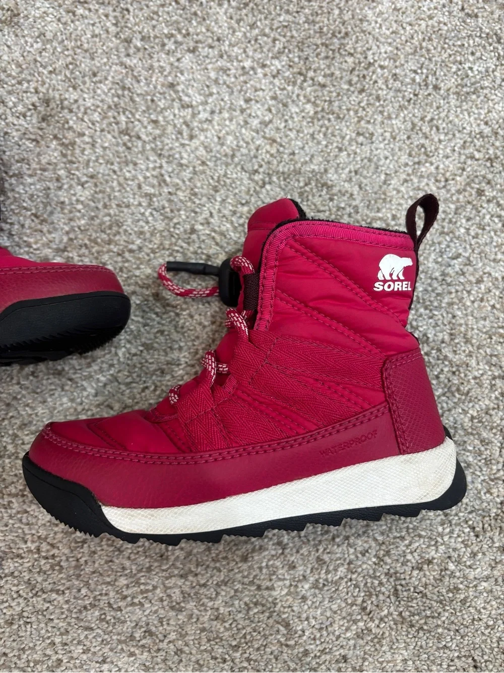 Sorel Whitney II Short Lace Waterproof Insulated Shoes Boots Toddler Girl Size 9